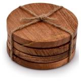 4ct Samhita Acacia Wood Coasters, & 2ct 16" x 16"
