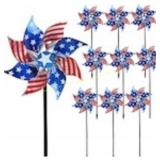 Hausse 10-Pack Reflective Pinwheels Patriotic
