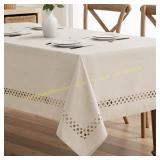 Sz unknown MIULEE Beige Linen-Poly Tablecloth