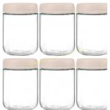 NETANY 6 Pack 16oz Glass Jars with Lids