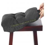 Ct 2 BUYUE Saddle Stool Cushion   Jacquard Grey