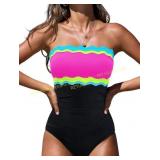 Popvill One Piece Swimsuit - Tummy Control