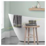 Gray 2 Hand Towels, 2 Wash Cloths