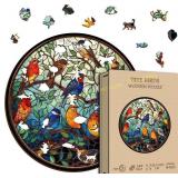Stained Glass Wooden Bird Puzzles 180pc