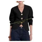 Daacee Cropped Gold Button Cardigan