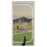 Pet Screen Door 36"x81" Cat-Proof Mesh Door