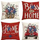 AVOIN Eucalyptus Stars Pillow Covers 18x18 (4)