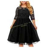 Sz 14w Pinup Fashion Plus Size Cold Shoulder Dress