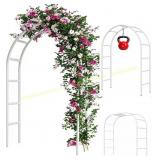 Adorox Metal Garden Arch Trellis 7.8ft White