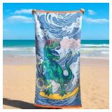 Dino 30" x 60" kids beach towel