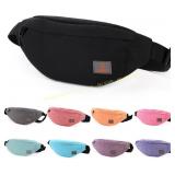 Tinyat Travel Fanny Bag Waist Pack Black