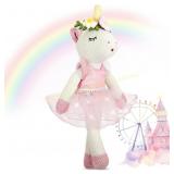 Shappy 17" Unicorn Ballerina Doll, Pink