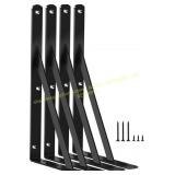 L12xH8" Black Shelf Brackets (4)
