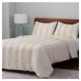 Berkshire Waffle Stripe 3 Piece Comforter Set