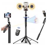 iPhone Tripod with Light 180 cm, 360  Rotation