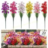 Grever 24 Bundles Artificial Flowers