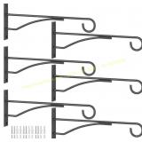 Eyrosa 8" Plant Hangers Hooks 6 Pack, Black