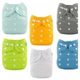 Alva Baby 6pc Washable Cloth Diapers 6BM98