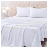 Twin Size Microfiber Sheet Set - 3 Pc White