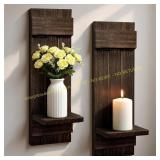 Farmhouse Wood Sconce Set (2)
