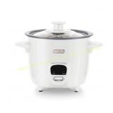 Dash Mini Rice Cooker, 0.5 Qt, White