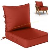 Outdoor Seat Cushions 22x24, Terra Red