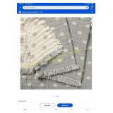 Blue 50" x 70" Reversible Cotton Throw