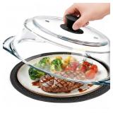 Glass Microwave Splatter Cover with Mat