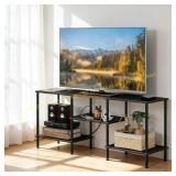 Black Bedroom TV Stand with Storage 50" TV