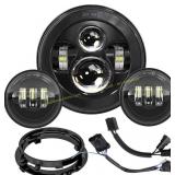 7" Motorcycle LED Headlight DOT Kit Harley