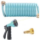 GREEN RV External Shower Hose 15ft Quick Connect