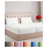 Split King 5-Piece Sheet Set - White