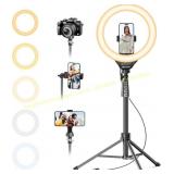 UBeesize 12" Ring Light with Tripod, 62" Stand