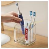 2ct 3-Slot Toothbrush Holder with Dividers