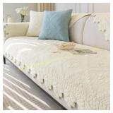 Cotton Quilted Couch Covers for Sofa Farmhouse