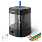 Deli Electric Pencil Sharpener, Black