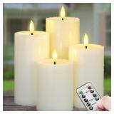 Yeelida 4pc Flameless Candles - Remote