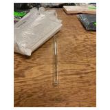 20ct Thick Glass Straws W/ Cleaning Brush