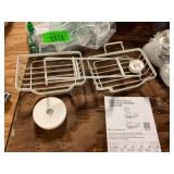 Unbranded suction held shower shelf