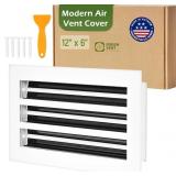 Modern White AC Vent Cover 12x6 Diffuser