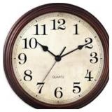 Quartz Wall Clock, 9in.