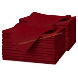Avalon Red Cloth Napkins, 24, Polyester
