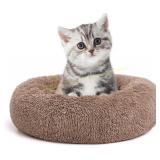 MIXJOY Calming Cat Bed 20" Donut ivory