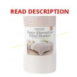 Queen Herringbone Microfiber Blanket