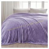 NEWCOSPLAY Fleece Queen Blanket, Lavender