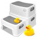 Forbena 2-Step Toddler Stool (Non-Slip)