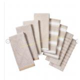 Organic kitchen towels 8 pk beige