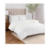 KING white Welcome home 3 piece duvet cover