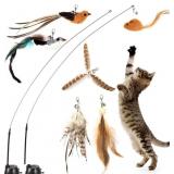 Cat Toys Set: Bird Simulation, 6 Feathers
