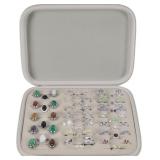GWCASE Ring Organizer Box, 42-Slot Case, Grey
